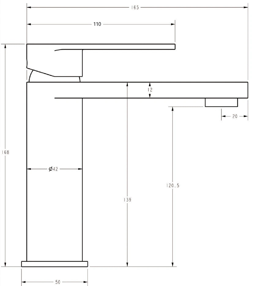 Sora Brushed Gold Basin Mixer Tap for Vanity