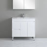 Polar PVC 900x360mm Ensuite Slim Narrow Compact Freestanding Vanity - RJ Bathroom