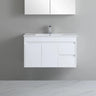 Polar PVC 900x360mm Ensuite Slim Narrow Compact Wall Hung Bathroom Vanity - RJ Bathroom