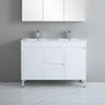 Polar PVC Waterproof Double Bowl 1200mm Freestanding Vanity - RJ Bathroom