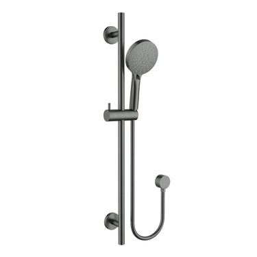 Otus Slimline gun metal shower rail set with sliding bracket – PSH041A-GM