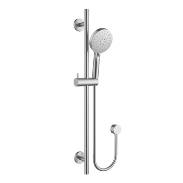 Otus Slimline stainless steel shower rail set PSH041A-SS – brushed nickel finish shown, similar brushed look