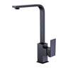 Rosa Matte Black Square Kitchen Sink Mixer, front view