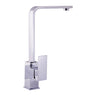 Rosa Chrome Square Kitchen Sink Mixer, front view