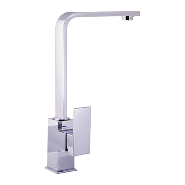 Rosa Chrome Square Kitchen Sink Mixer, front view