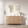 Rita Timber Look Elegant Oak 1500mm Four Drawer Freestanding Vanity on adjustable legs - RJ Bathroom