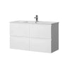 Riva PVC Waterproof Four Drawers 1200mm Wall Hung Bathroom Vanity with Undermount Stone Top - RJ Bathroom