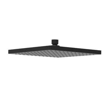 Rosa | Square Plastic Rain Shower Head 200mm Matte Black - RJ Bathroom