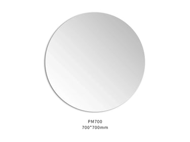 Round Frameless Pencil Edge Mirror 700x700mm - RJ Bathroom
