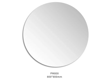 Round Frameless Pencil Edge Mirror 800x800mm - RJ Bathroom
