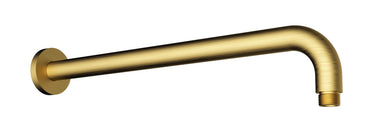 Round Horizontal Shower Arm 400mm Brushed Gold - RJ Bathroom