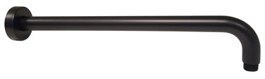 Round Horizontal Shower Arm 400mm Matt Black - RJ Bathroom