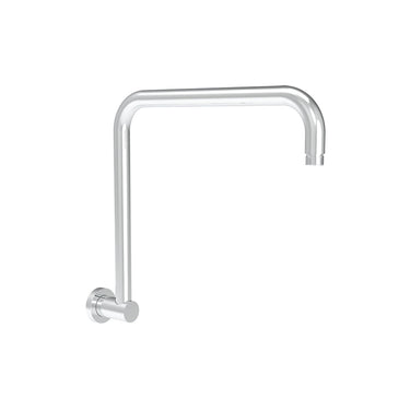 Round Rectangle Curved Shower Arm 400mm Chrome - RJ Bathroom