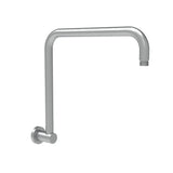 Round Rectangle Curved Shower Arm 400mm Gun Metal - RJ Bathroom