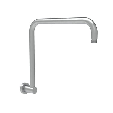 Round Rectangle Curved Shower Arm 400mm Gun Metal - RJ Bathroom