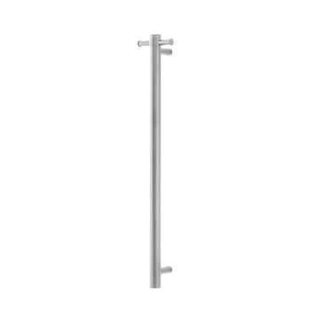 Round Vertical Electric Heated Brushed Nickel Towel Rail Towel Rack - RJ Bathroom