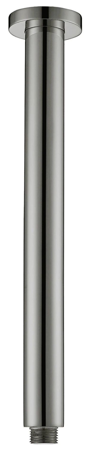 Round Vertical Shower Arm 300mm Brushed Nickel - RJ Bathroom