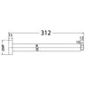 Round Vertical Shower Arm 300mm Stainless Steel - RJ Bathroom