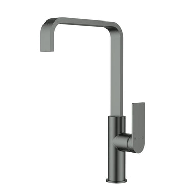 Ruki Gun Metal Kitchen Sink Mixer, front view