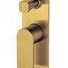 Ruki Wall Mixer with Diverter Brushed Gold - RJ Bathroom