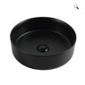 Sasso 30 Round Above Counter Matte Black Basin - RJ Bathroom