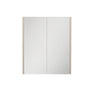 Camden 600mm mirror shaving cabinet in Coastal Oak with two mirrored doors - RJ Bathroom