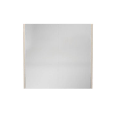 Camden 750mm mirror shaving cabinet in Coastal Oak with two mirrored doors - RJ Bathroom