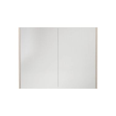 Camden 900mm mirror shaving cabinet in Coastal Oak with two mirrored doors - RJ Bathroom