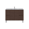 Scandinavia 1200mm Single Bowl Walnut Timber Freestanding Vanity front view - RJ Bathroom