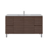 Scandinavia 1500mm Single Bowl Walnut Timber Freestanding Vanity front view - RJ Bathroom