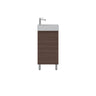 Scandinavia 440x245mm Walnut Timber Slimline Freestanding Vanity front view - RJ Bathroom