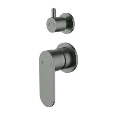 Sora SS 304 Stainless Steel Wall Mixer Diverter – Gun Metal - RJ Bathroom