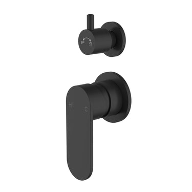 Sora SS 304 Stainless Steel Wall Mixer Diverter – Matte Black - RJ Bathroom