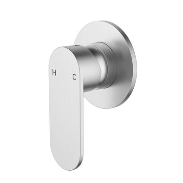 Sora SS Wall Mixer for Shower or Bath | Stainless Steel (Brushed Nickel) - RJ Bathroom