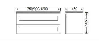 Hampton Shaker 750mm Matte White Wall Hung With All Drawer Vanity - RJ Bathroom
