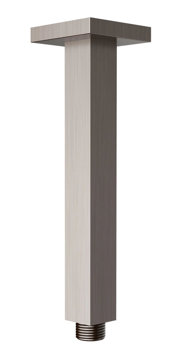 Square Vertical Shower Arm 310mm Brushed Nickel - RJ Bathroom