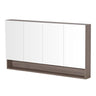 Timber Look Shaving Cabinet with Shelf Stella Oak PVC Waterproof 1500mm Copper - Free Mirrored - RJ Bathroom