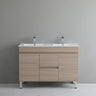 Timber Wood Grain Stella Oak 1200mm Double Bowl PVC Waterproof Freestanding Vanity - RJ Bathroom