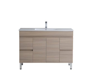 Timber Wood Grain Stella Oak 1200mm PVC Waterproof Freestanding Vanity Undermount Stone Top - RJ Bathroom