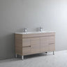 Timber Wood Grain Stella Oak 1500mm Double Bowl PVC Waterproof Freestanding Vanity - RJ Bathroom