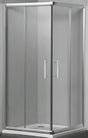 Semi Frameless Double Sliding Corner Chrome Shower Screen - RJ Bathroom