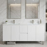 Tova 1800mm Double Bowl Gloss White Freestanding Vanity on Legs - RJ Bathroom