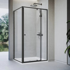 Matte Black Shower Screen - RJ Bathroom