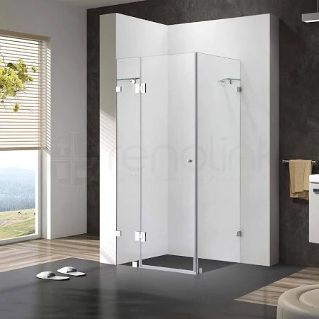 Brushed Nickel Shower Screen