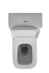 Qubist Box Rim Square Back To Wall Ceramic Toilet Suite Matte Black Press Button