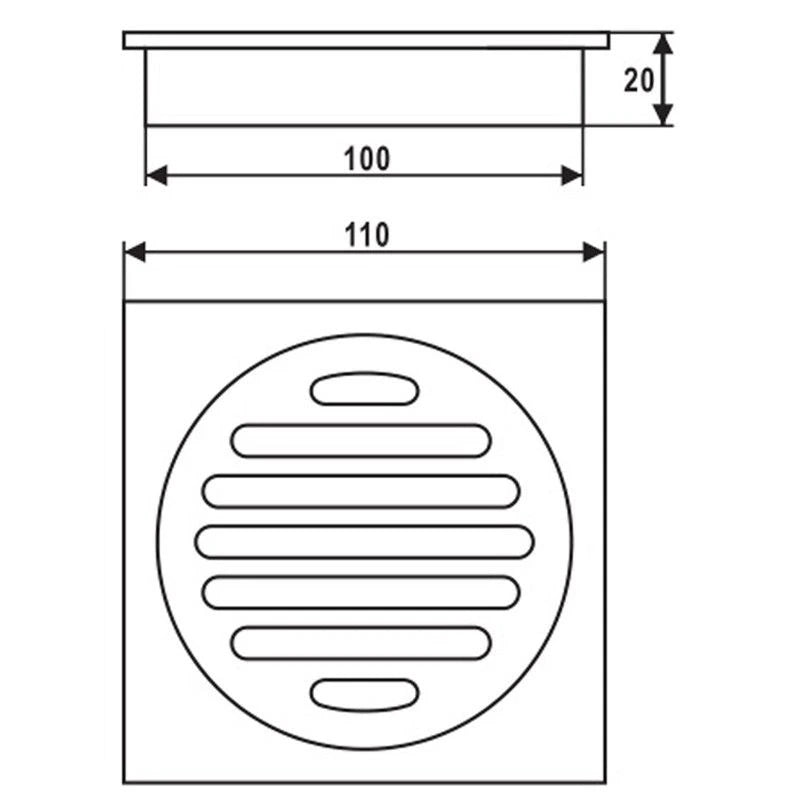 110x110mm Chrome Floor Waste Drain