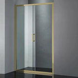 Covey Brushed Gold Semi Frameless Wall to Wall Sliding Door Shower Screen - RJ Bathroom