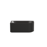 Capri 1500mm Fluted Left Corner Back to Wall Matte Black Bathtub