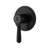 Ikon Clasico Hampton Matte Black Wall Mixer Trim Kit - Rough-In Body Included