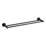 Otus Matte Black Slimline Double Towel Rail 600mm - Stainless Steel